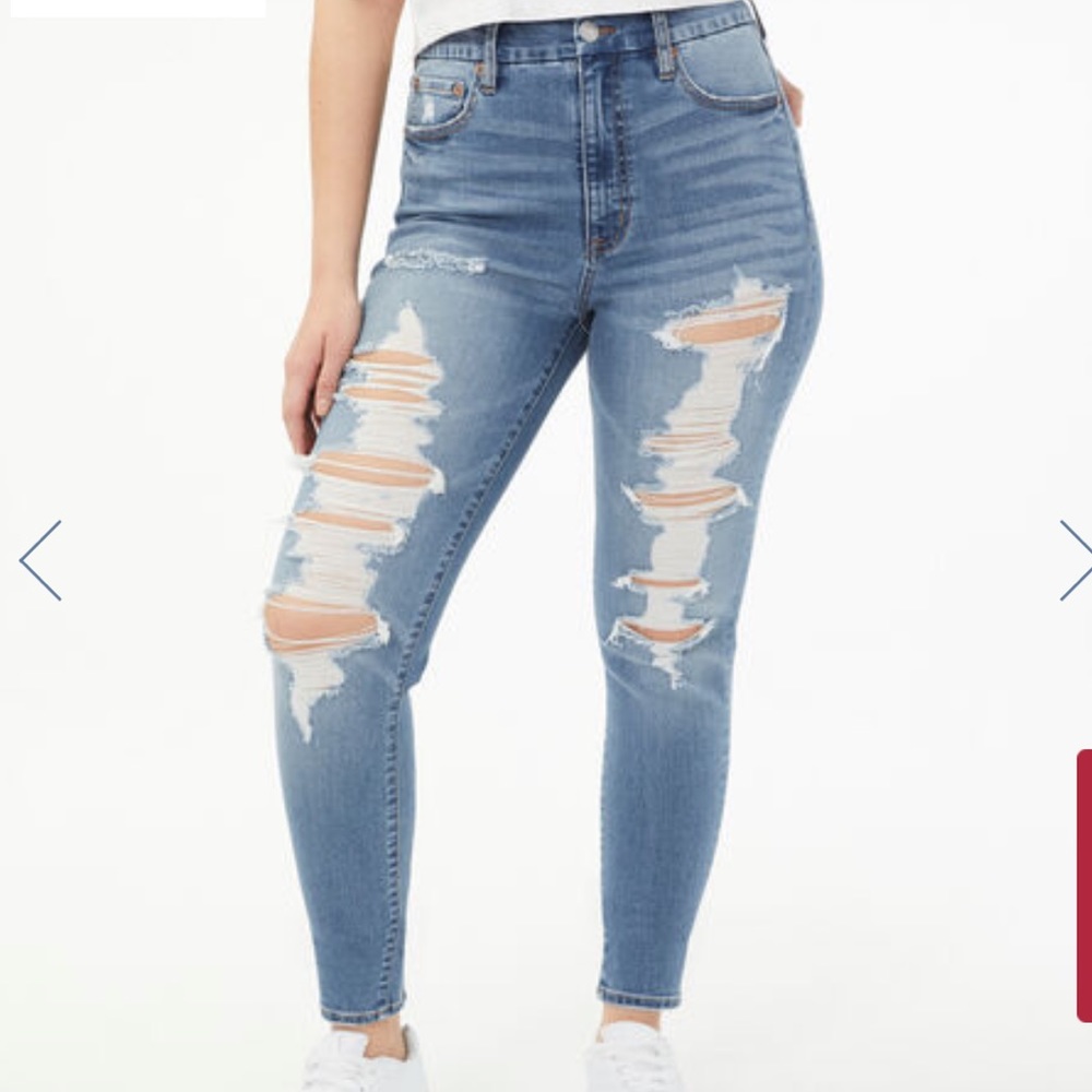 Aeropostale premium seriously stretchy high rise curvy ankle jegging medium wash